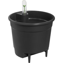 Self-watering insert 33 living black binnen l 33 x w 33 x h 30,6 cm - elho