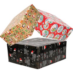 3x Rollen Kerst inpakpapier/cadeaupapier 2,5 x 0,7 meter - Cadeaupapier