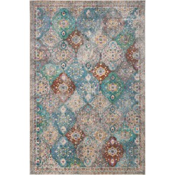 Safavieh Exotic Elegant Indoor Woven Area Rug, Luxor Collection, LUX329, in Ivory & Turquoise, 122 X 183 cm