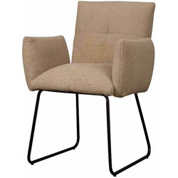 Tower living Dante armchair - fabric Teddy MJ8-3 Light brown