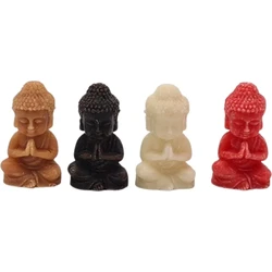 Amberblokjes Buddha Set 4 stuks