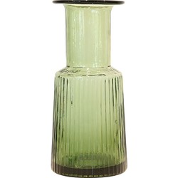 HK-living vaas glas groen large 12x12x27cm