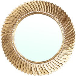 PTMD Posh Gold iron mirror leafs frame round