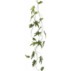 Mica Decoration kunstplant slinger Philodendron Xanadu - groen - 115 cm - Kamerplant snoer - Kunstplanten