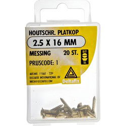 Houtschr. pk 2.5x16mm mess 20st