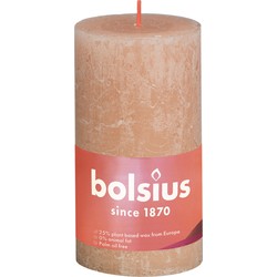 Rustiek Shine stompkaars 130/68 Misty Pink - Bolsius