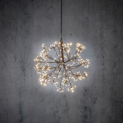 Luca Lighting Kerstverlichting Bal met Warm Witte LED Lampjes - Ø30 cm - Zwart