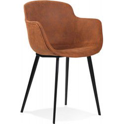 Stoel met armleuningen DERBY 59x54x80 cm Bruin