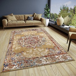 Vintage vloerkleed - Maderno Geel / Multi - 160 X 235 CM