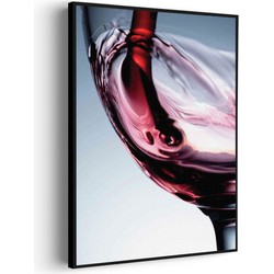 Muurwerken Akoestisch Schilderij - Glas Rode wijn 01 - Geluidsdempend Wandpaneel - Wanddecoratie - Geluidsisolatie - PRO (AW 0.90) M (60X85)