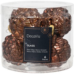 denappel glas d5h7 cm esprss ass 6st kerst - Decoris