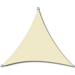 Compleet pakket: NC outdoor schaduwdoek driehoek 5m Wit met RVS Bevestigingsset en Buitendoekreiniger