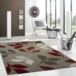 Bonna Modern Rood Beige vloerkleed - Gebloemd - 120 X 170 CM