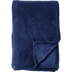 Dutch Decor HARVEY - Plaid 150x200 cm - superzachte deken van fleece - Insignia Blue - blauw - Dutch Decor