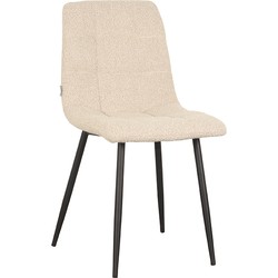 LABEL51 Eetkamerstoel Juul - Zand - Boucle - Black Frame