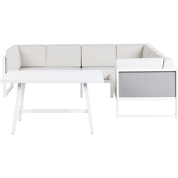 CASTELLA/FRATTE - Loungeset voor 6 - Gebroken wit - Links - Aluminium