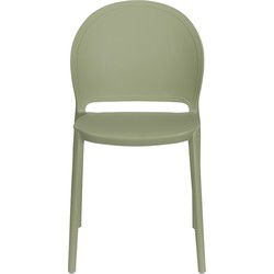 Tuinstoel Kunstof Groen - Zitdiepte 43cm - 52x45x82cm - Sjoerd - Set van 4