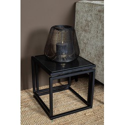 PTMD Jaden Windlicht - 29 x 29 x 27 cm  - Ijzer - Zwart