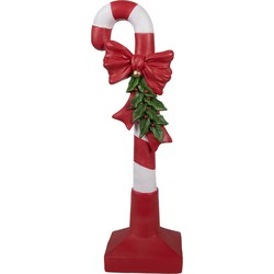 Clayre & Eef Kerstdecoratie Beeld Zuurstok 40 cm Rood Wit Kunststof