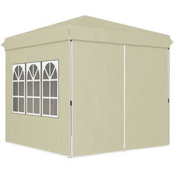 Pop-up Partytent met zijwanden 250x250 cm - Creme