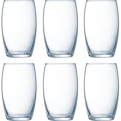 Set van 24x stuks tumbler waterglazen 360 ml van glas - Drinkglazen