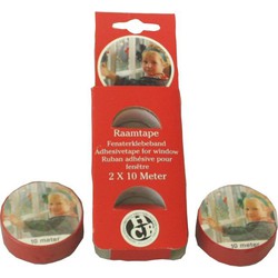 BLISTER A 2 ROL RAAMTAPE ROOD 18MMX10MTR