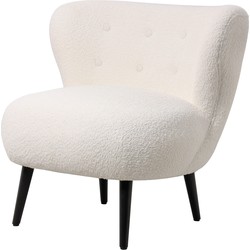 Fauteuil Bouclé - Beige - Fauteuil Pieter