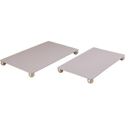 PTMD Plateau Uchizi - 49x29x4 cm - Aluminium - Creme