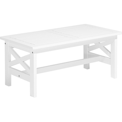 Beliani BALTIC - Tuintafel-Wit-Acaciahout