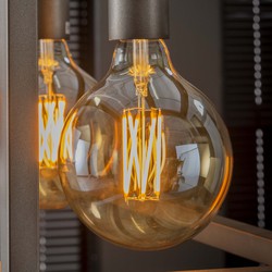 Lichtbron LED filament bol Ø12,5 Amberkleurig