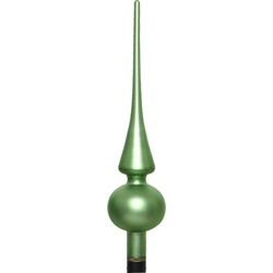 Glazen kerstboom piek groen mat 26 cm - kerstboompieken