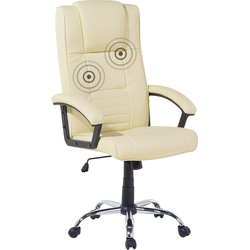 Beliani COMFORT - Bureaustoel-Beige-Kunstleer