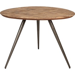 PTMD Fieron Natural wooden dining table organic round