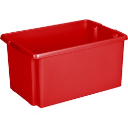 Sunware opslagbox kunststof 51 liter rood 59 x 39 x 29 cm - Opbergbox