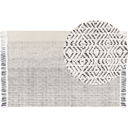 OMERLI - Shaggy tapijt - Wit - 160 x 230 cm - Wol