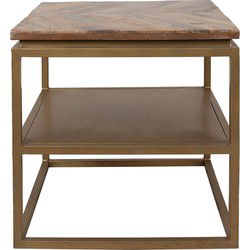 Clayre & Eef Bijzettafel Bruin Hout