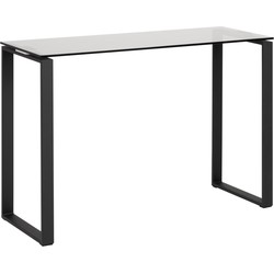 Sidetable - Glas/Zwart - 110x40x76cm - Jordis