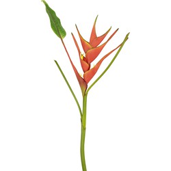 Greenmoods Kunstbloem Heliconia - Nep plant - 1 Stuk - 90cm - Rood-