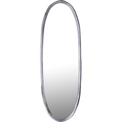 PTMD Limera Black alu oval mirror irregular border L