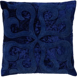 Dutch Decor AVALON - Sierkussen velvet 45x45 cm Insignia Blue - donkerblauw - Dutch Decor