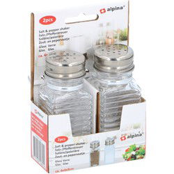 Peper- en zout vaatje - 9 cm - set - strooier - glas - Peper en zoutstel