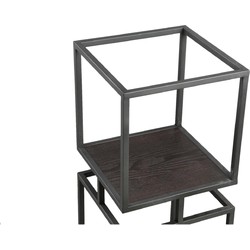 PTMD Kast Nanci - 33x33x155 cm - Ijzer - Zwart