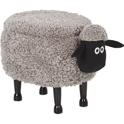 Beliani SHEEP - Dierenhocker-Grijs-Polyester