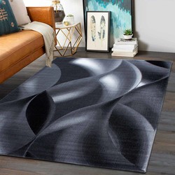 Marlon Modern Zwart / Grijs vloerkleed - - 280 X 370 CM