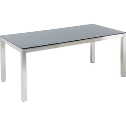 GROSSETO  - Tuintafel - Zwart - 90 x 180 cm - Veiligheidsglas