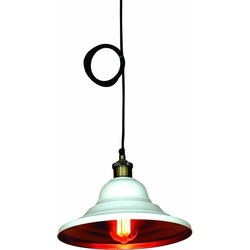Hanglamp industrieel goedkoop wit 300mm Ø E27
