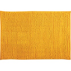 MSV Badkamerkleed/badmat tapijtje voor op de vloer - saffraan geel - 40 x 60 cm - Microvezel - Badmatjes