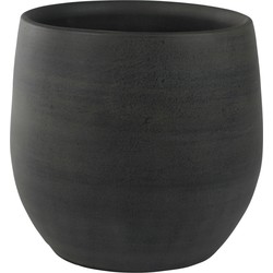 Steege Plantenpot - moderne look - grafiet - 26 x 26 cm - Plantenpotten