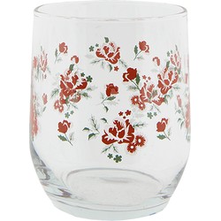 Clayre & Eef Waterglas  300 ml Glas Bloemen Drinkbeker