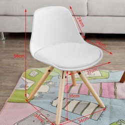 Kinderstoel - Bureaustoel - Gebogen zitting - Beukenpoten - 56x34x37 cm